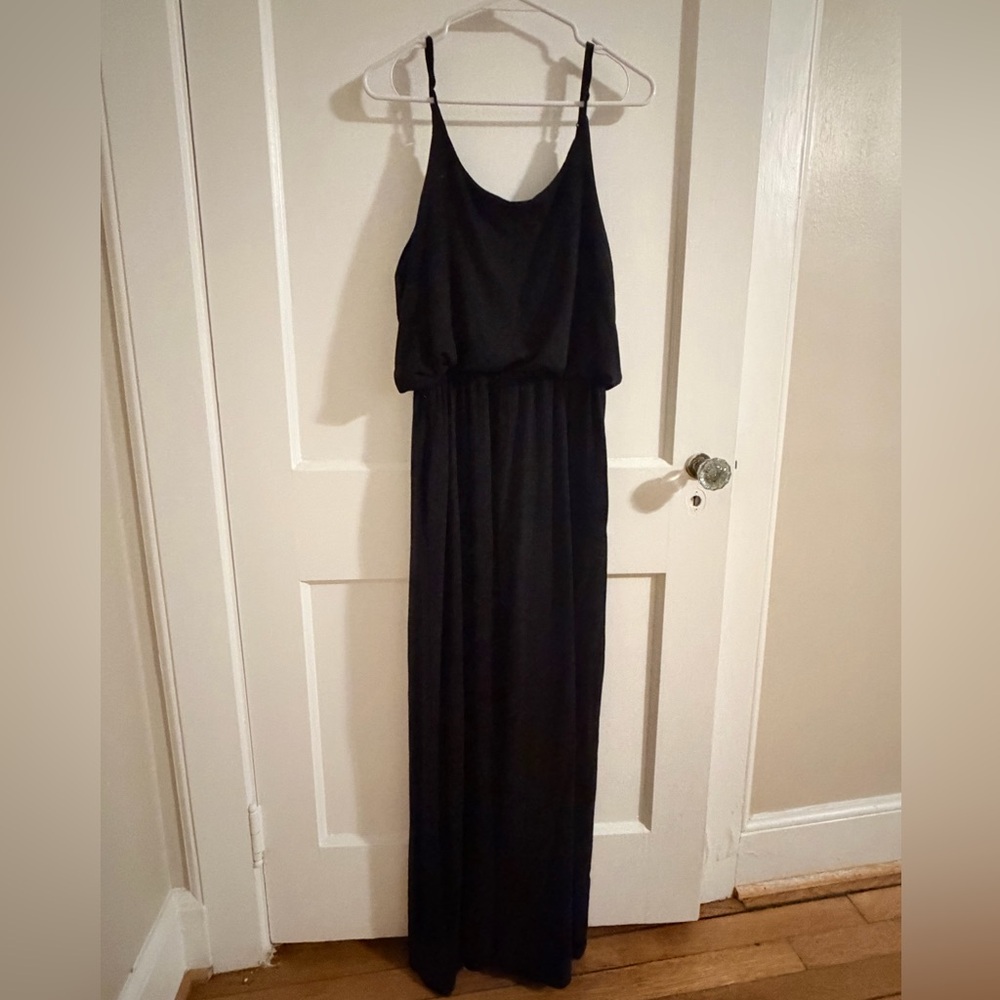 Impressions Black Spaghetti-Strap Maxi Dress